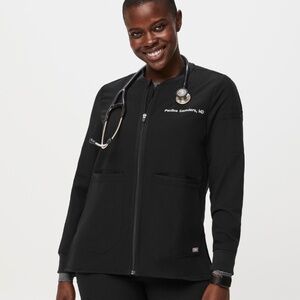 FIGS Bellery Scrub Jacket - Black